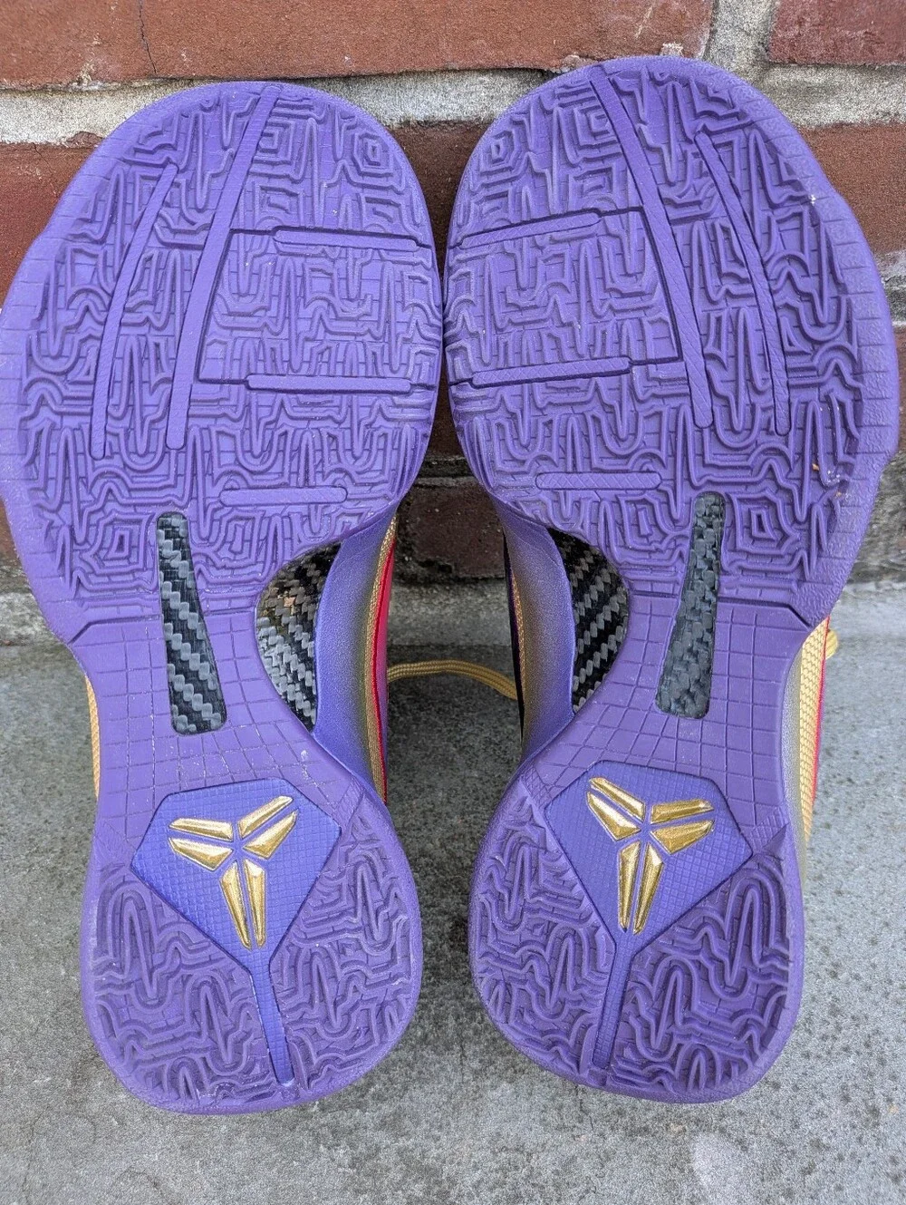 Nike Kobe V Protro UNDFTD Gold Purple Red Basketball Shoes Low Top Size 6